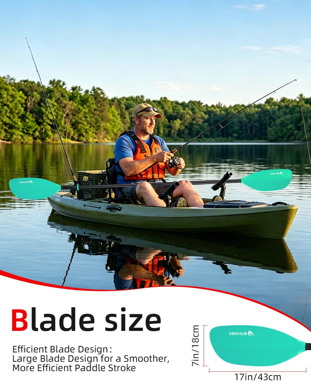86in 2-Piece Aluminum Kayak Paddle O84569