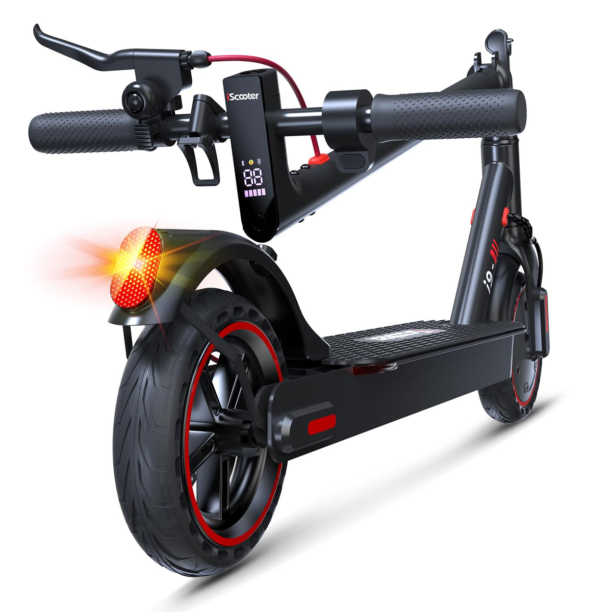 Electric Scooter 18Miles Max Range 19 Mph Foldable 8.5'' Solid Tire T251641