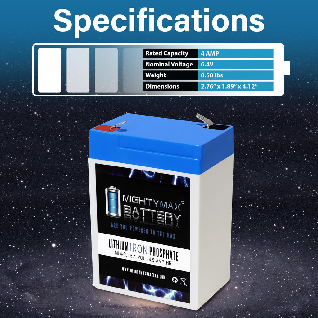 6V 4.5AH Lithium Replacement Battery M2010