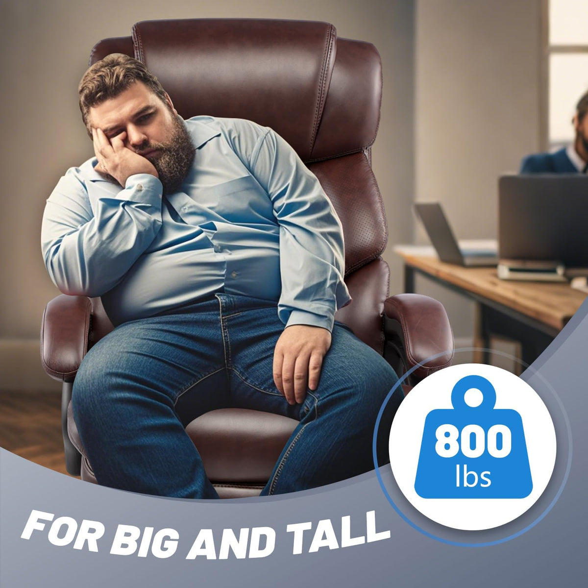 Big and Tall Heavy Duty Executive Office Chair with High Back L2386