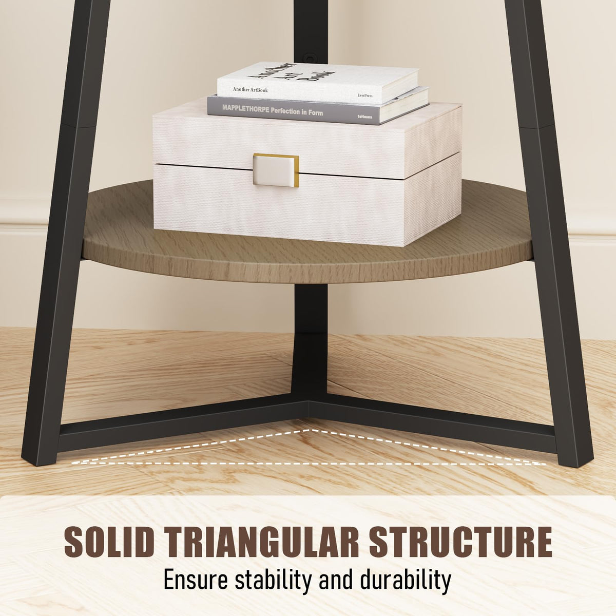 Round 2 Tier End Table with Storage Shelf Z42455