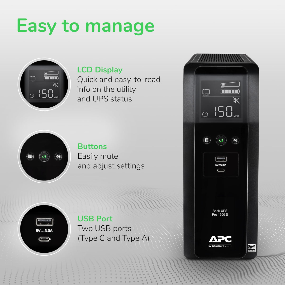 Pure Sine Wave UPS Battery Backup & Surge Protector Q8859