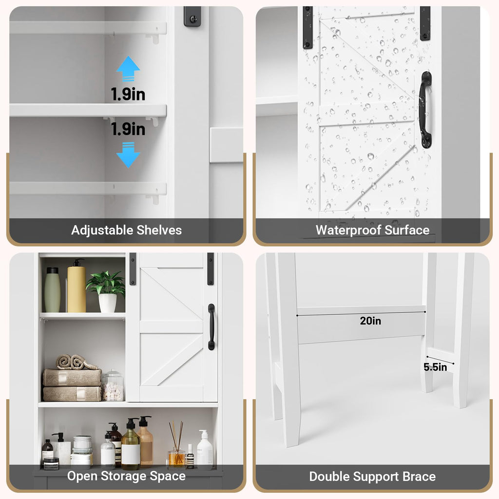 Over The Toilet Storage Cabinet, White D260769