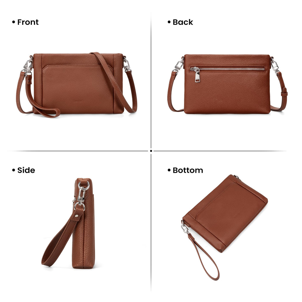 Genuine Leather Wristlet Wallet with Built in Wallet E93756