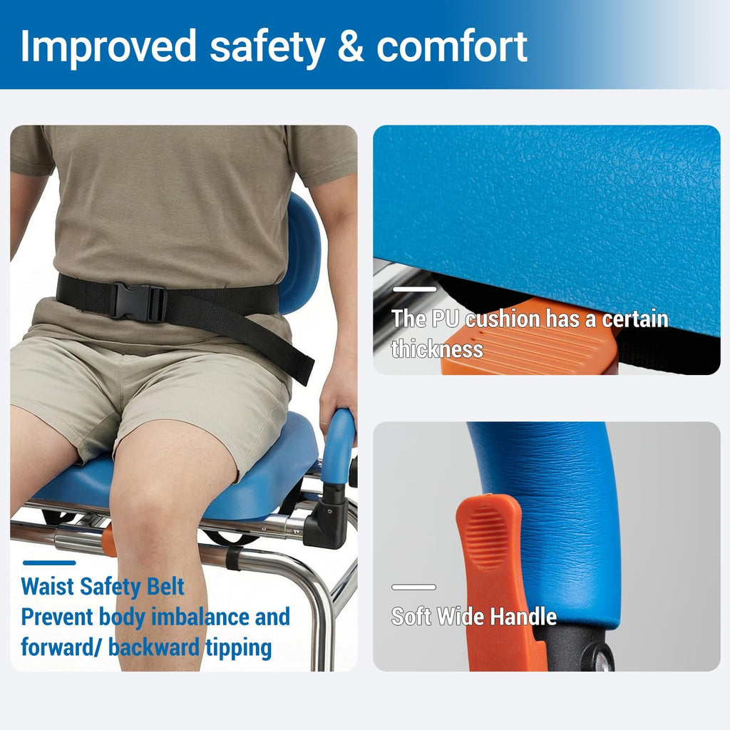 Sliding Shower Chair Tub Transfer Bench with 360° Swivel Seat K917822