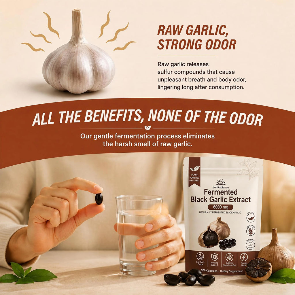 Black Garlic Extract Vegan Non-GMO 300 Softgels M436983