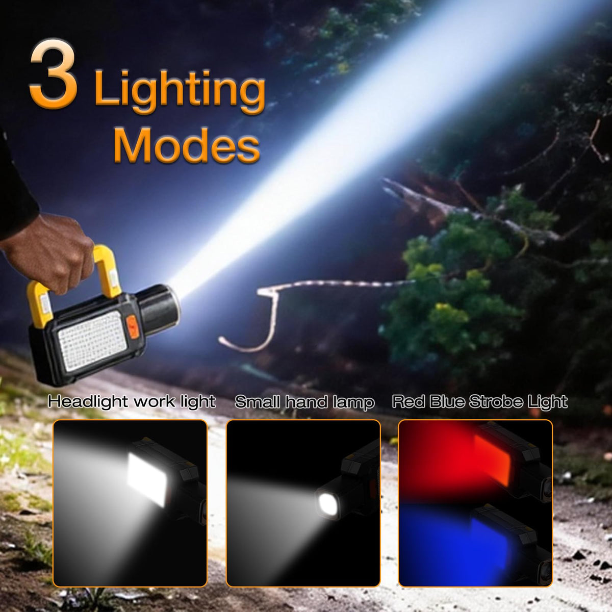 LED Rechargeable Magnetic Work Light 1000 Lumens 5 Mode 1 Pack Z8627