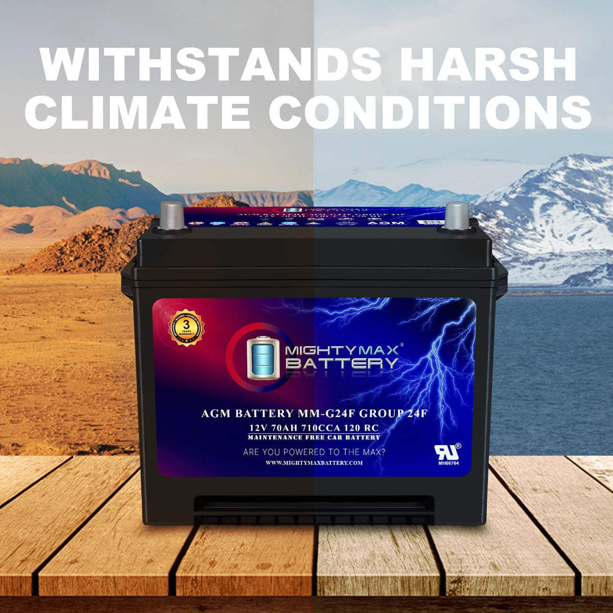 12V 70Ah AGM Replacement Battery Z431