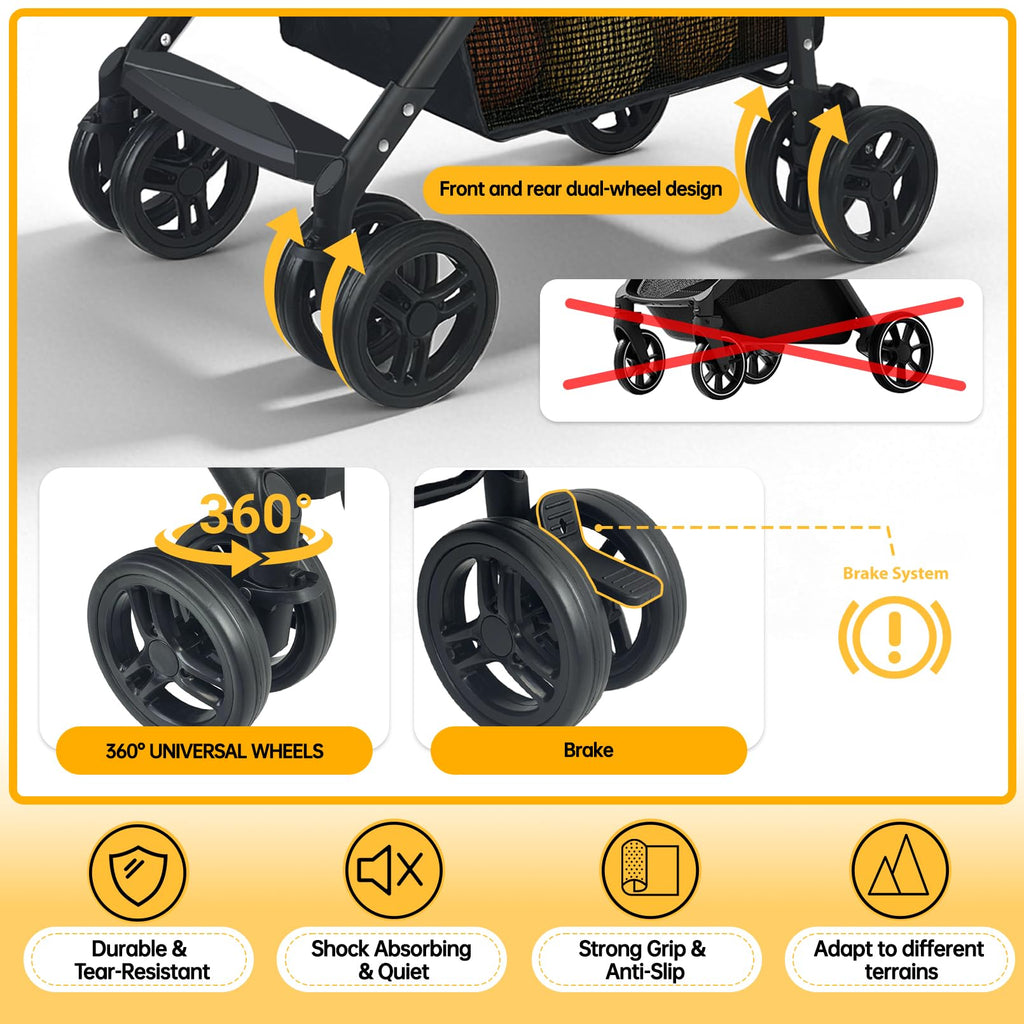 2-in-1 Folding Shopping Cart & Pet Stroller D5000