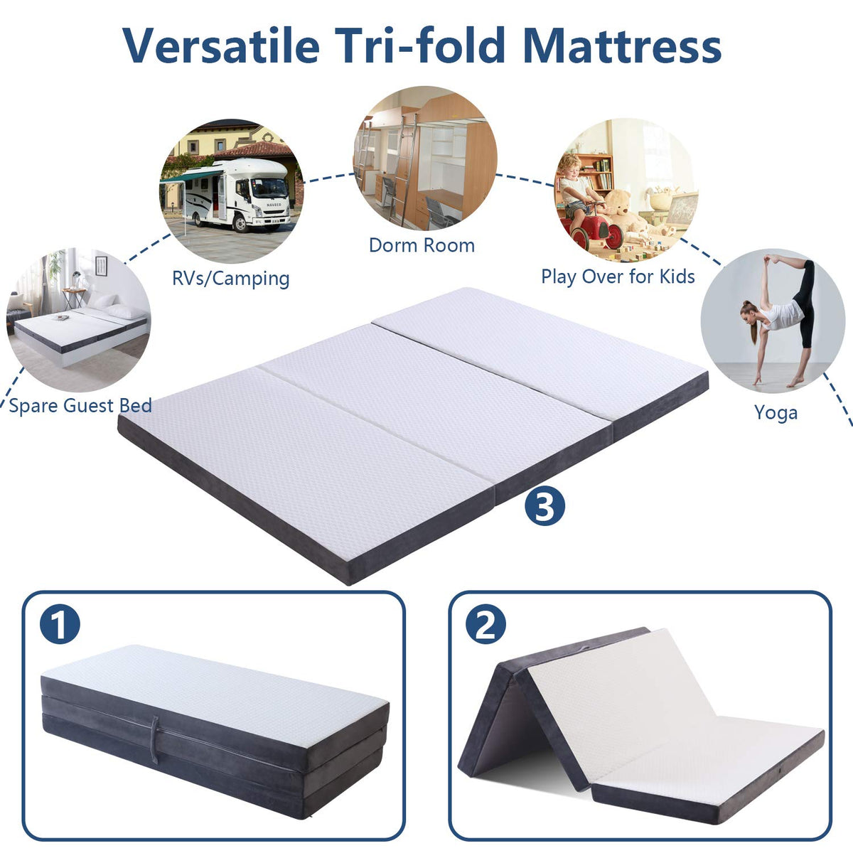 4 Inches Folding Foam Mat W436647
