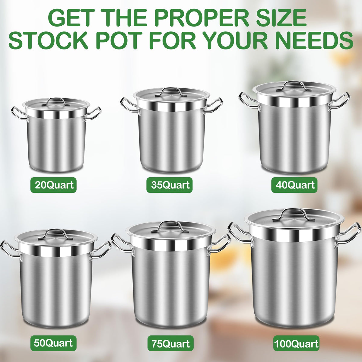 40 Quart Stainless Steel Stockpot with Lid O863943