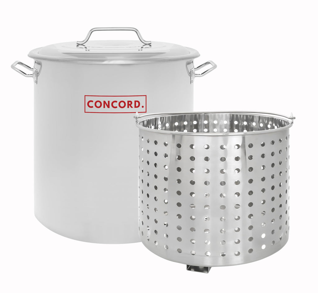 40 Quart Stainless Steel Stock Pot with Steamer Basket and Propane Stove U822735