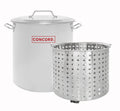 40 Quart Stainless Steel Stock Pot with Steamer Basket and Propane Stove U822735