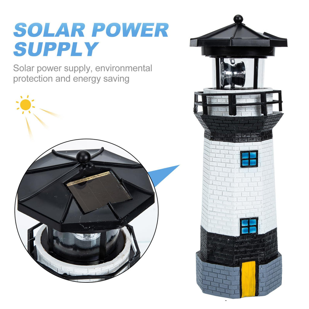 Solar Powered Lighthouse Resin LED Light L140