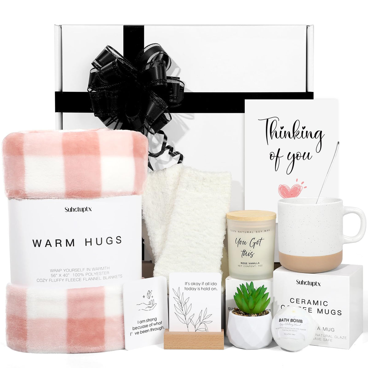 Get Well Gift Basket with Throw Blanket C6858