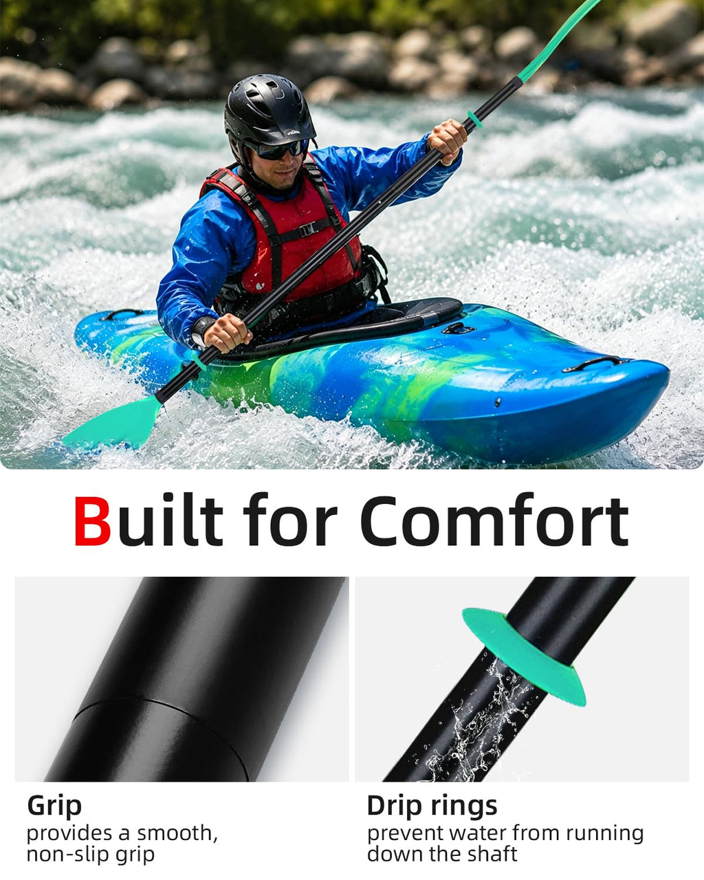 86in 2-Piece Aluminum Kayak Paddle O84569