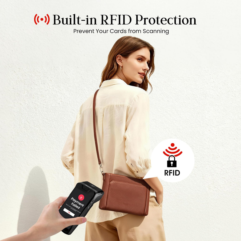Genuine Leather Wristlet Wallet with Built in Wallet E93756