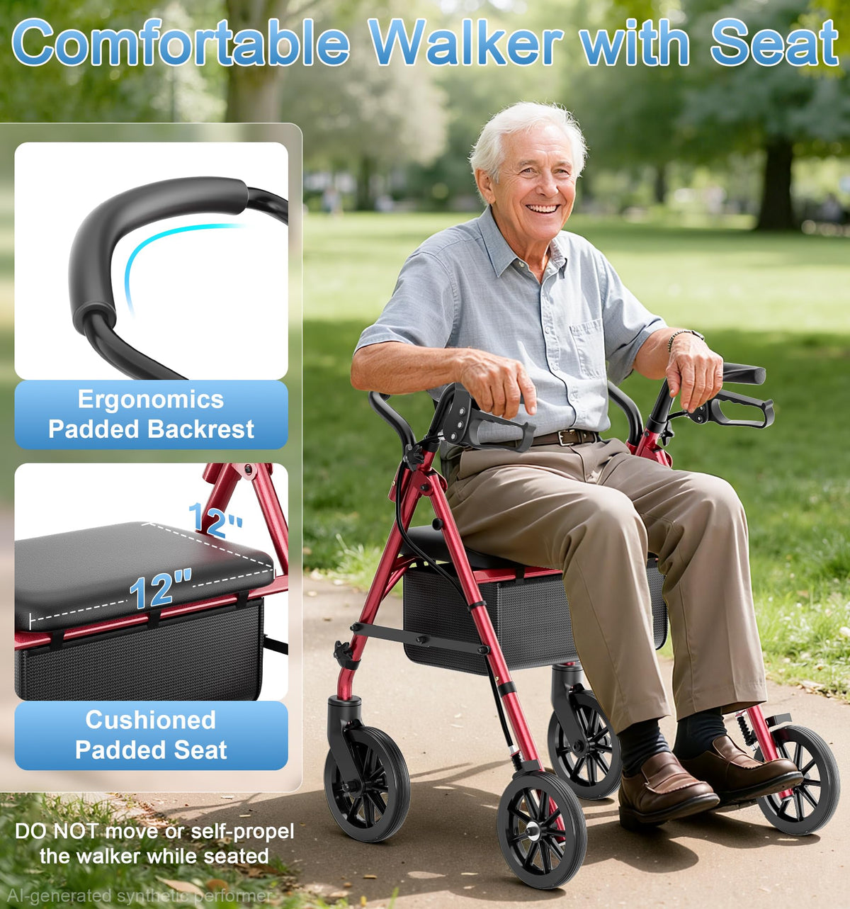 Foldable Walkers with Seat H451