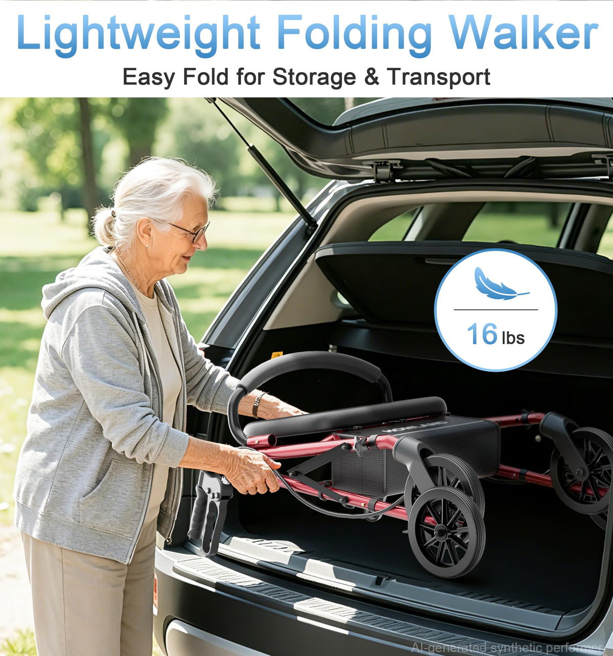 Foldable Walkers with Seat H451