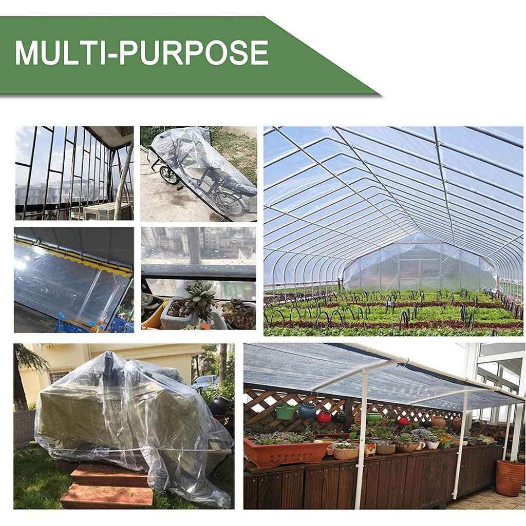 Heavy Duty Waterproof Clear 3x3ft Poly Tarp with Grommets Z884313