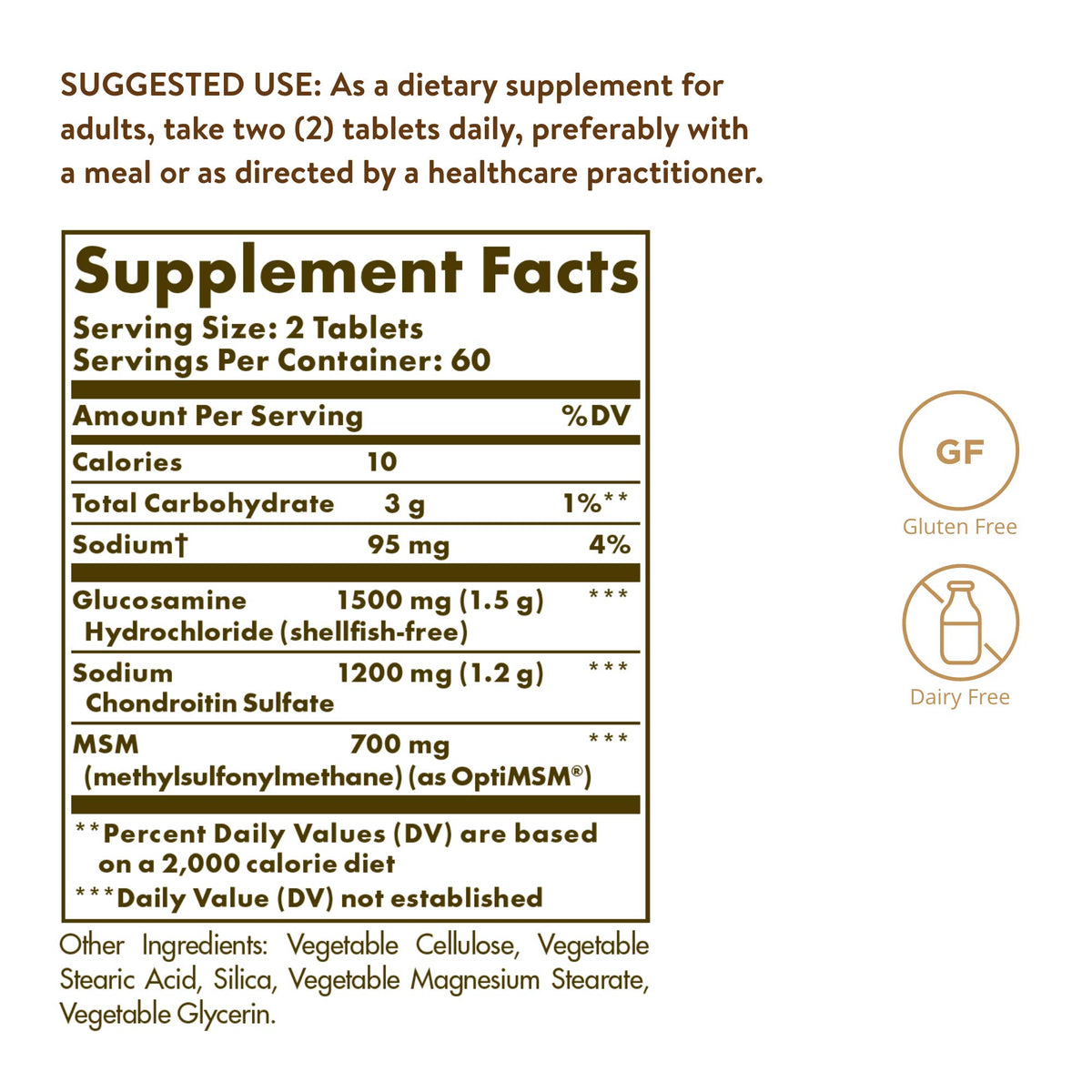 120 Tablets Glucosamine Chondroitin MSM R99351