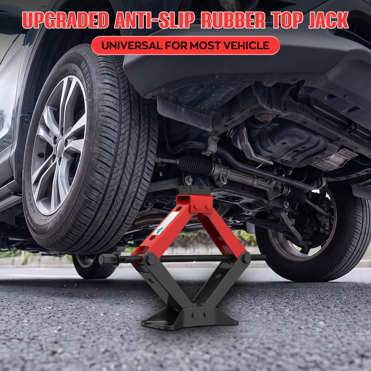 3 Ton Heavy Duty Scissor Jack Kit with Lug Wrench Q421