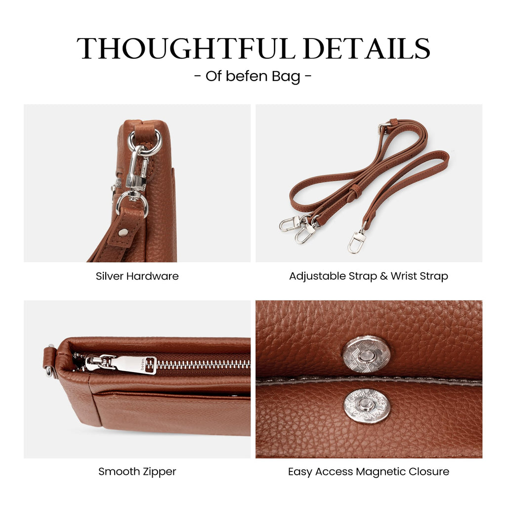 Genuine Leather Wristlet Wallet with Built in Wallet E93756