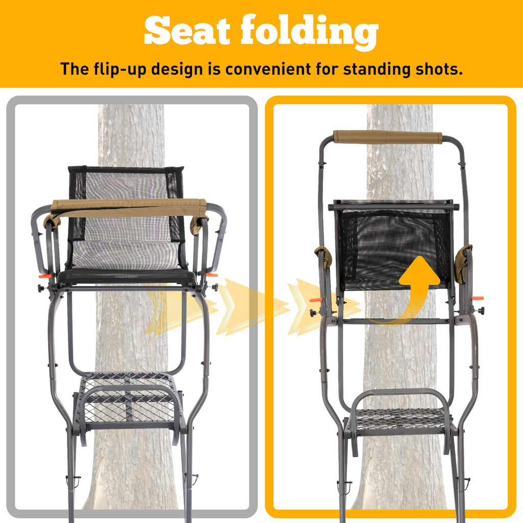 Ladder Tree Stand with Mesh Seat U173198