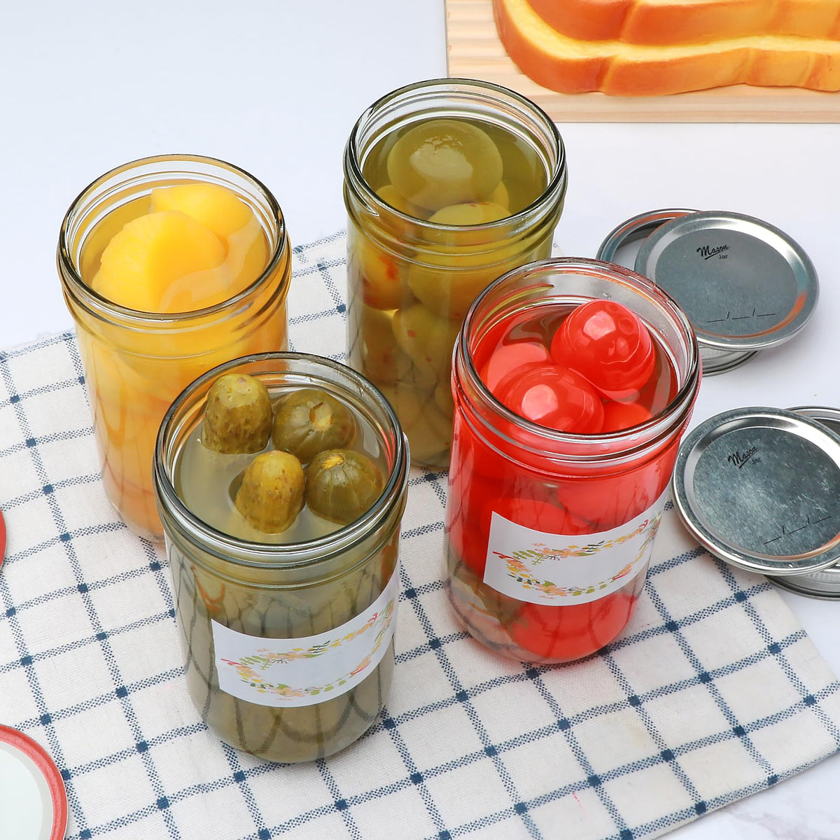 24 Pack 12 oz Mason Jars with Lids X17843