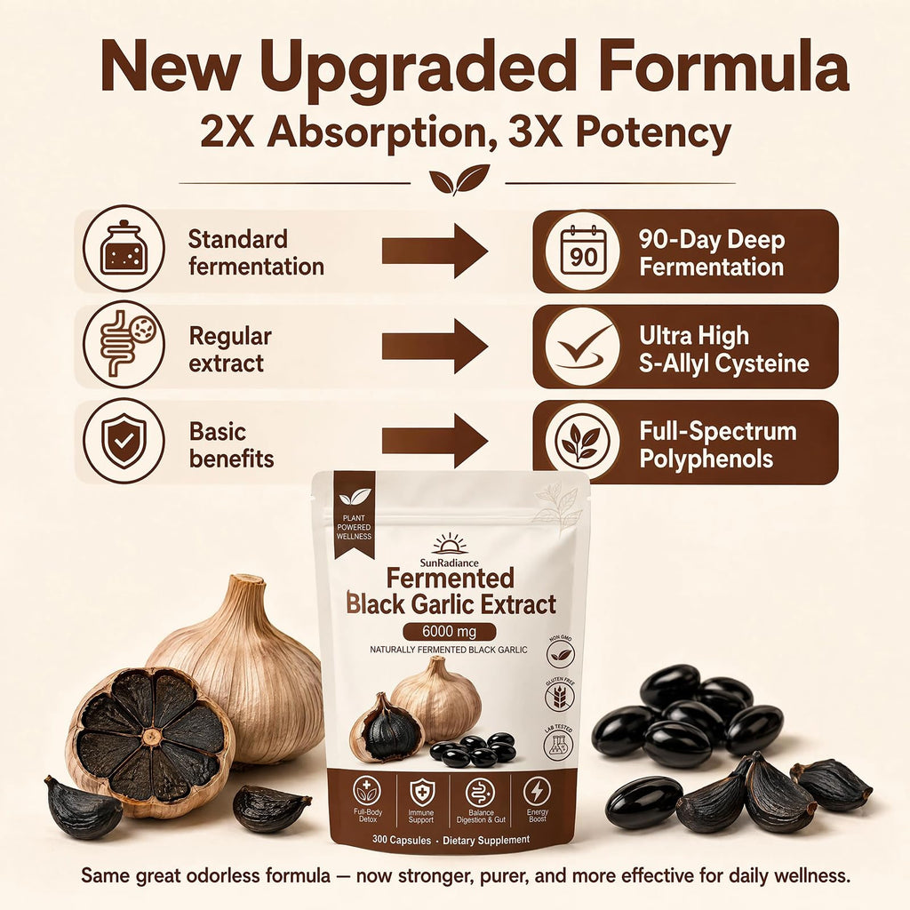 Black Garlic Extract Vegan Non-GMO 300 Softgels M436983