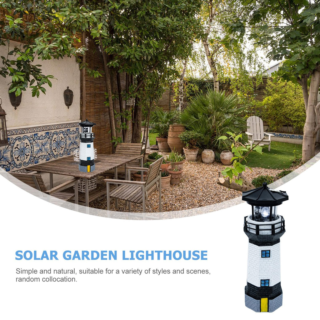 Solar Powered Lighthouse Resin LED Light L140