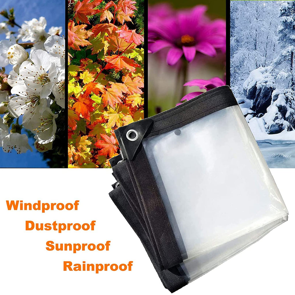 Heavy Duty Waterproof Clear 3x3ft Poly Tarp with Grommets Z884313