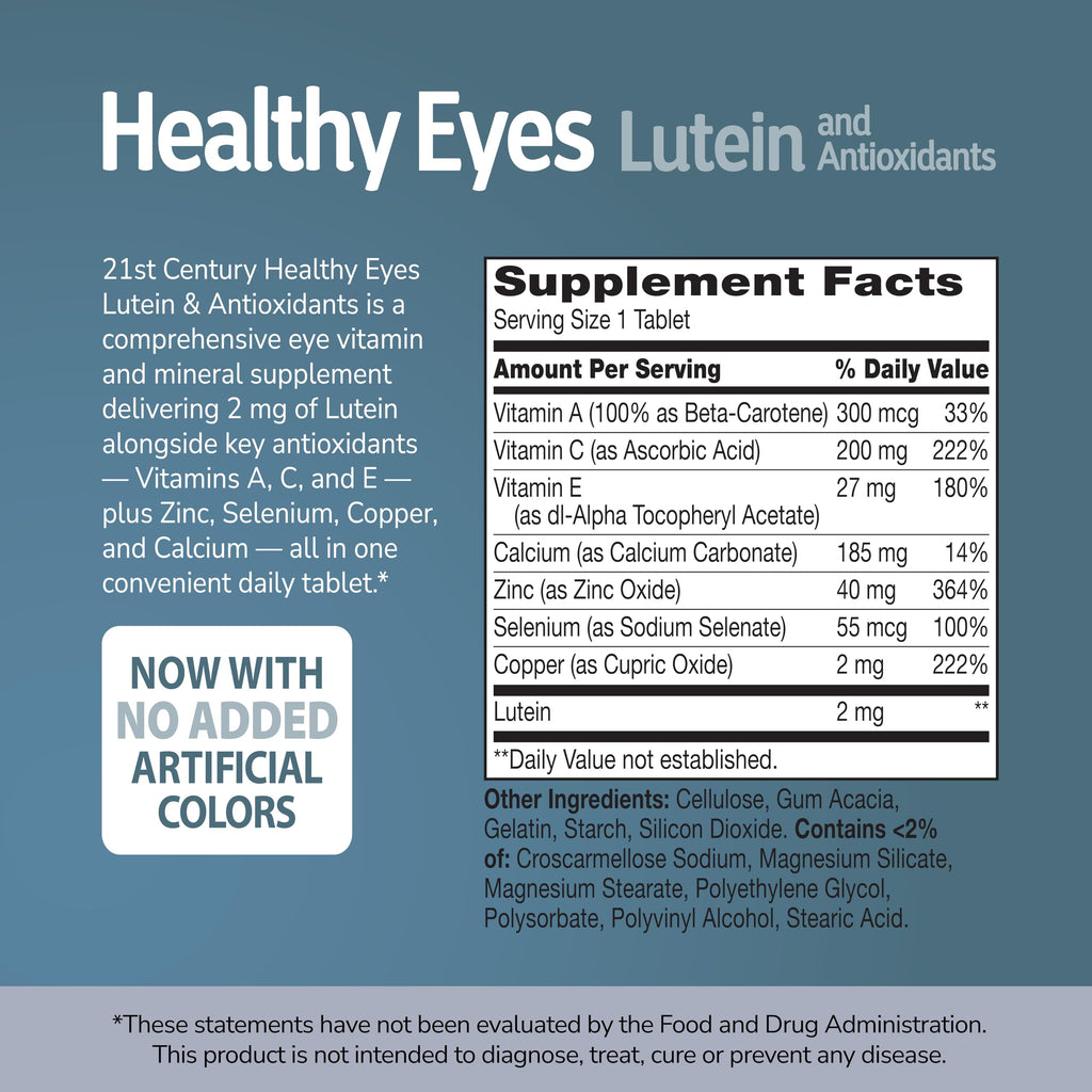 Lutein Vision Support Tablets, 60 Count J76272