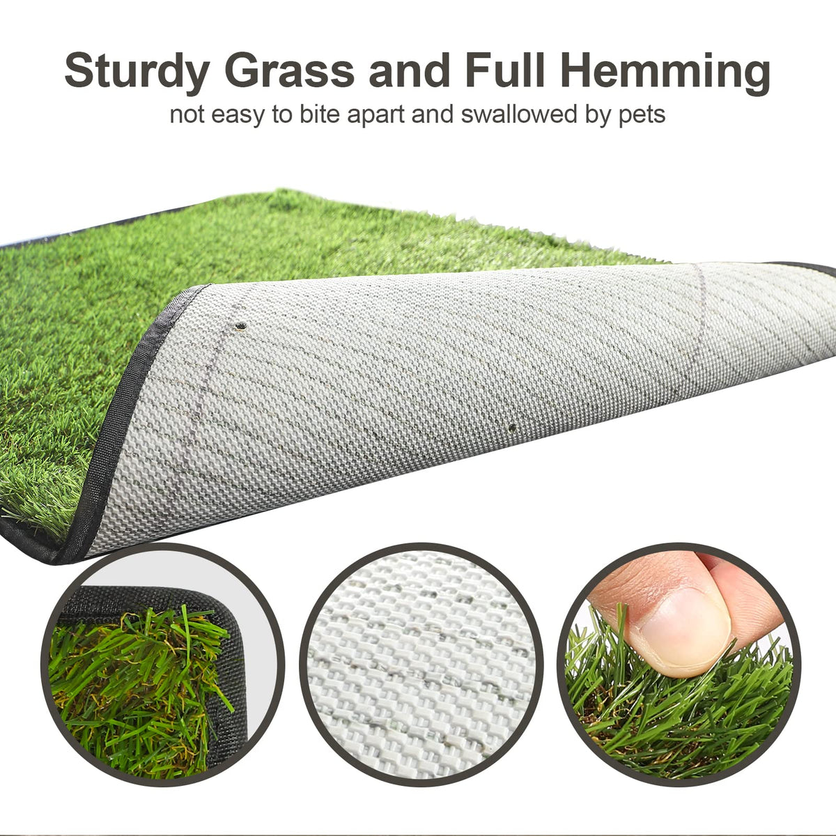 Dog Grass Pad with Tray 40''X27.5'' Artificial Turf Potty N297906