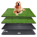 Dog Grass Pad with Tray 40''X27.5'' Artificial Turf Potty N297906