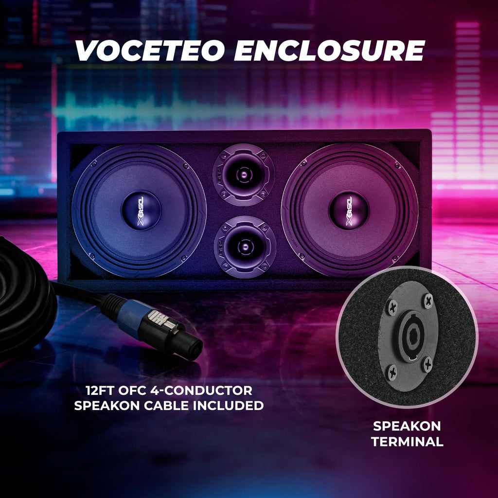 Ported Speaker Box with Dual 8" Mids, Tweeters & Amplifier C92396