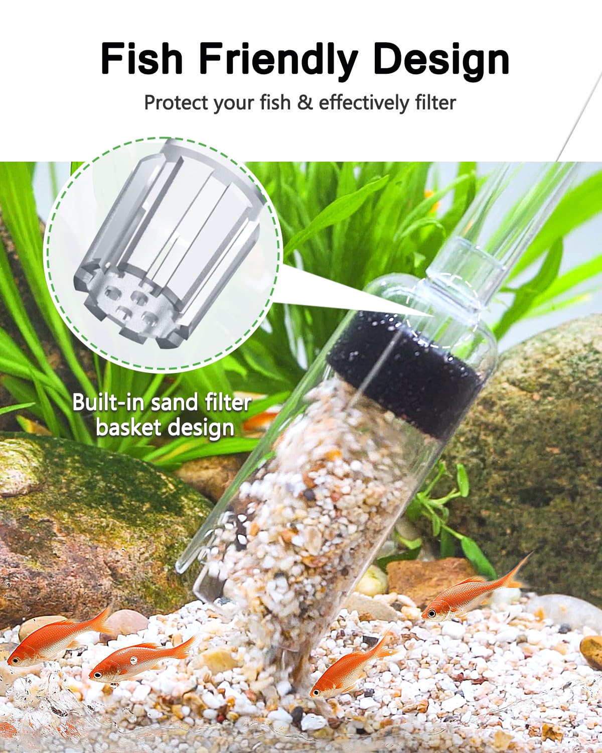 Aquarium Gravel Cleaner with Water Flow Adjustment V8591