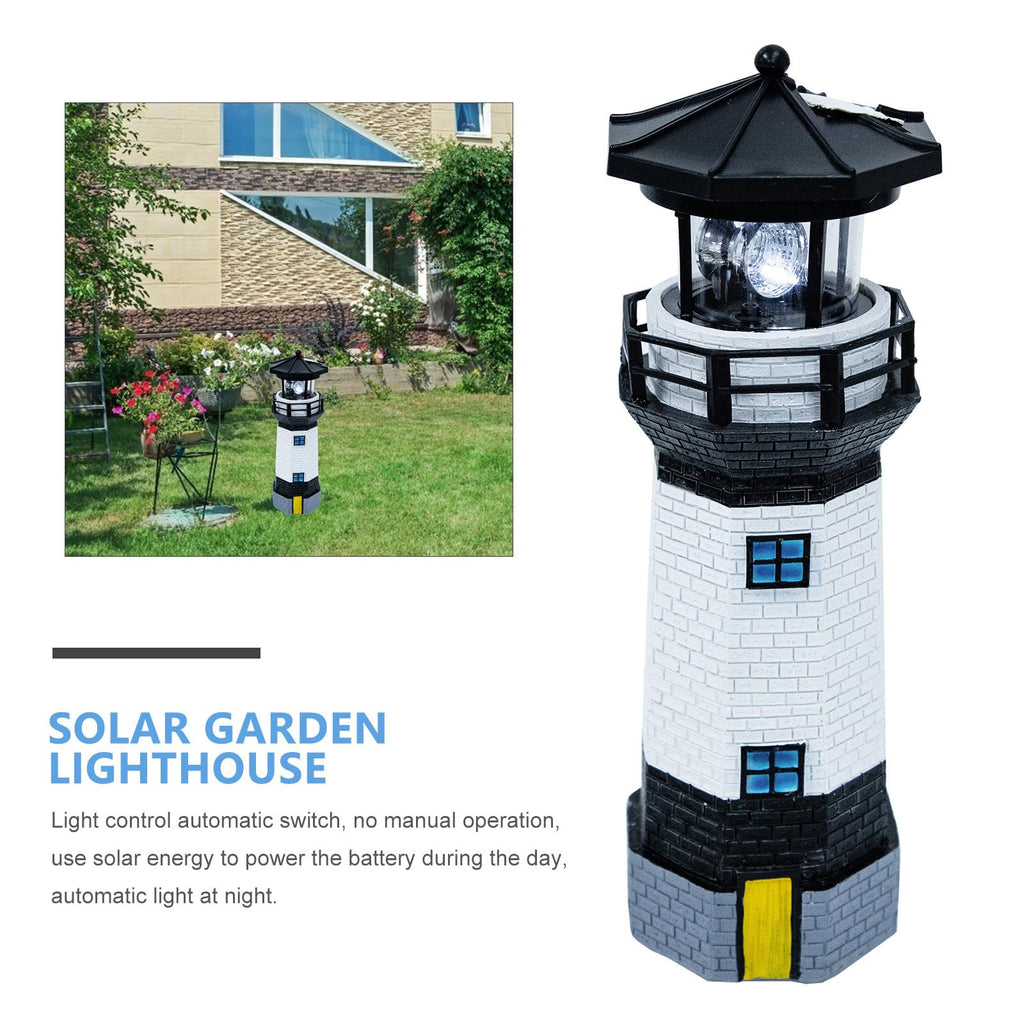 Solar Powered Lighthouse Resin LED Light L140