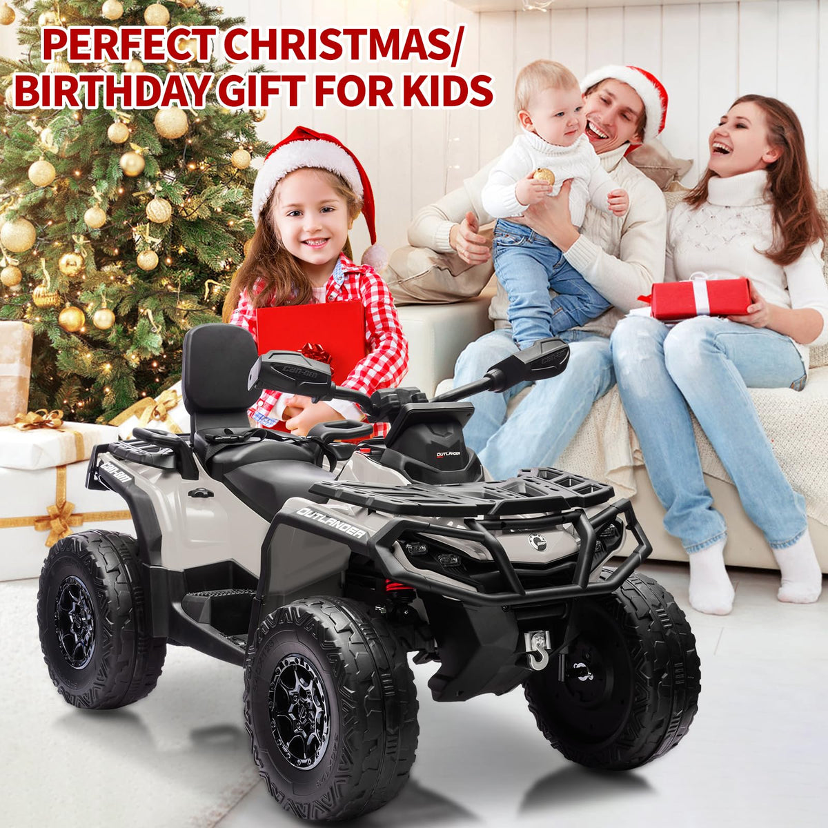 24V 2 Seater 4WD Electric ATV Toy Car with Bluetooth U680