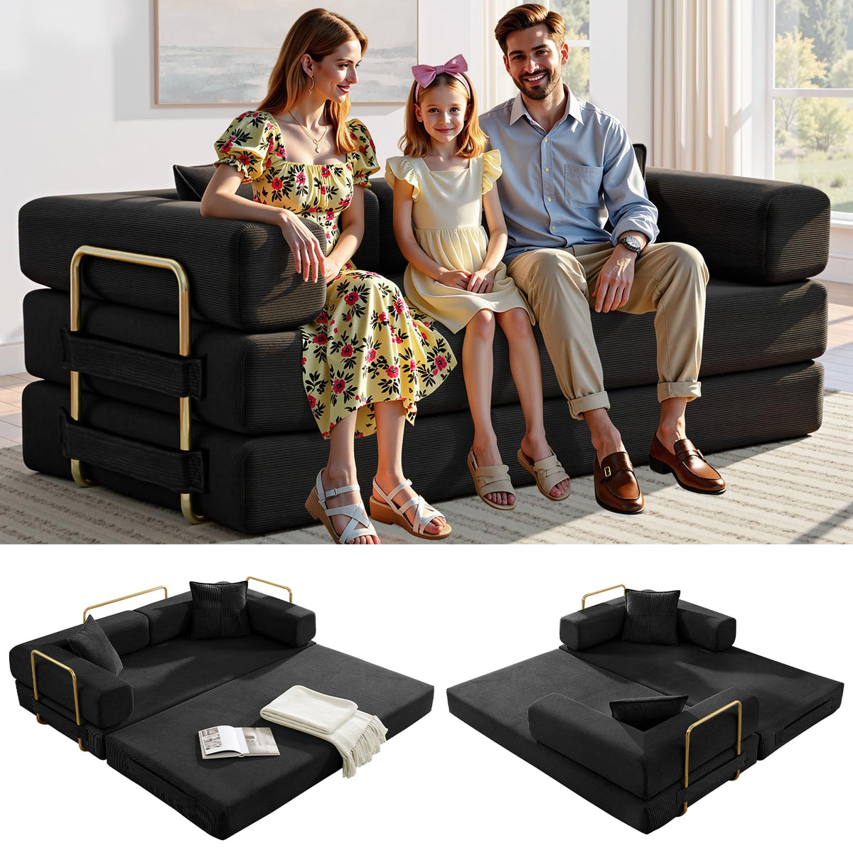 78" Convertible Futon Sofa Bed X4679