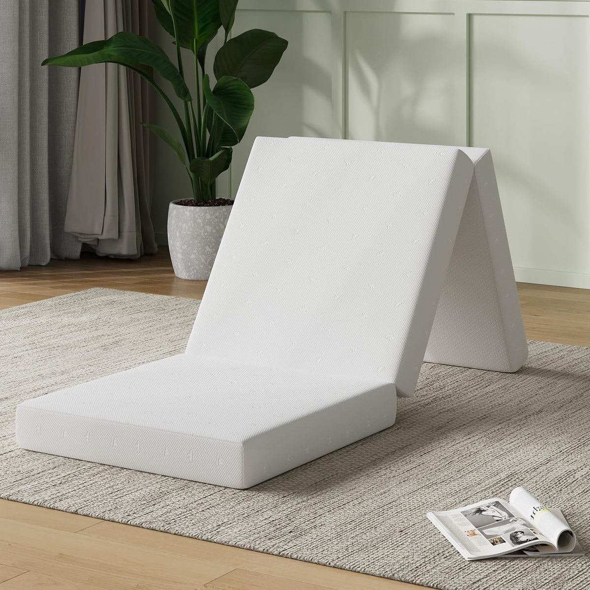 Foldable Foam Mattress Topper, Single Size 4 Inch T564