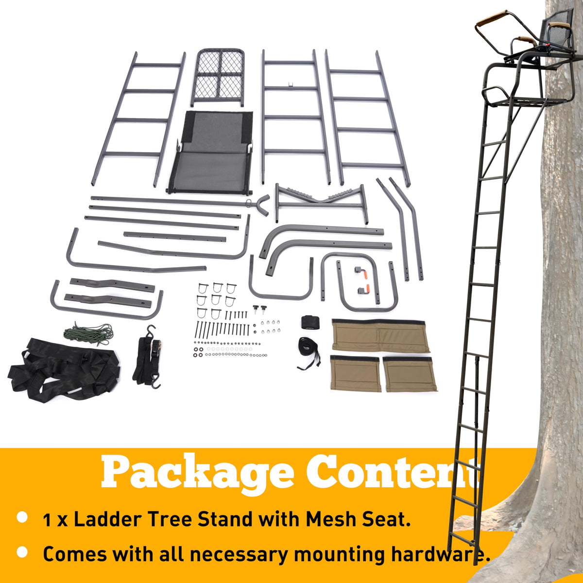 Ladder Tree Stand with Mesh Seat U173198