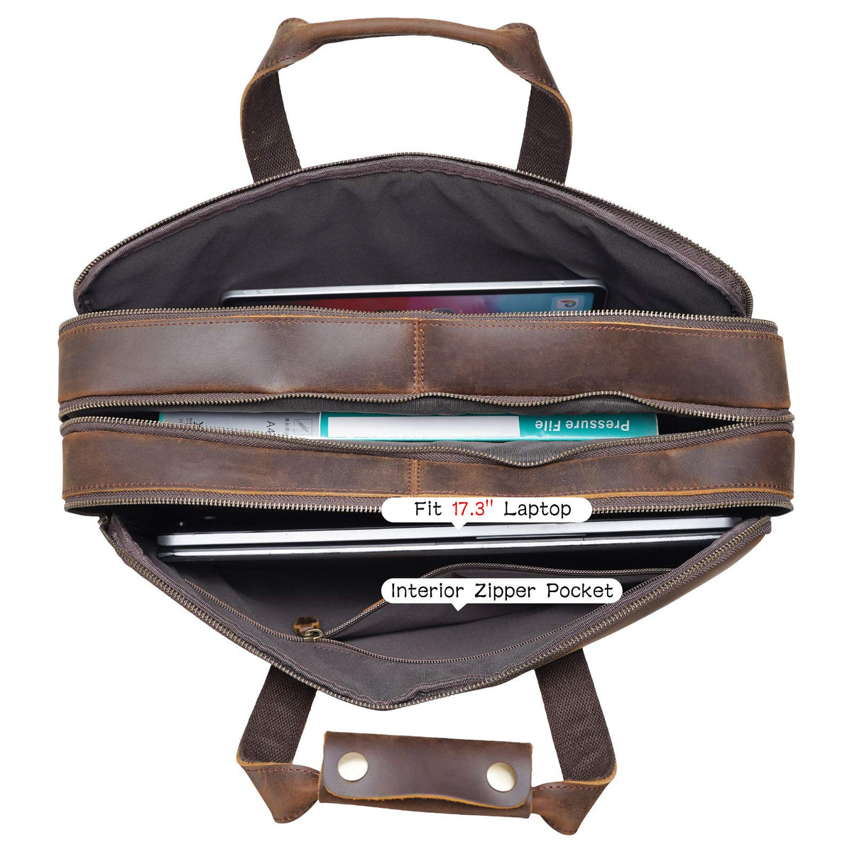 X-Large Full Grain Leather Briefcase E84587