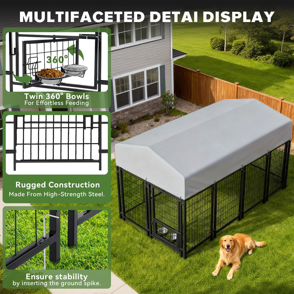 8x4x5FT Outdoor Dog Kennel R38056