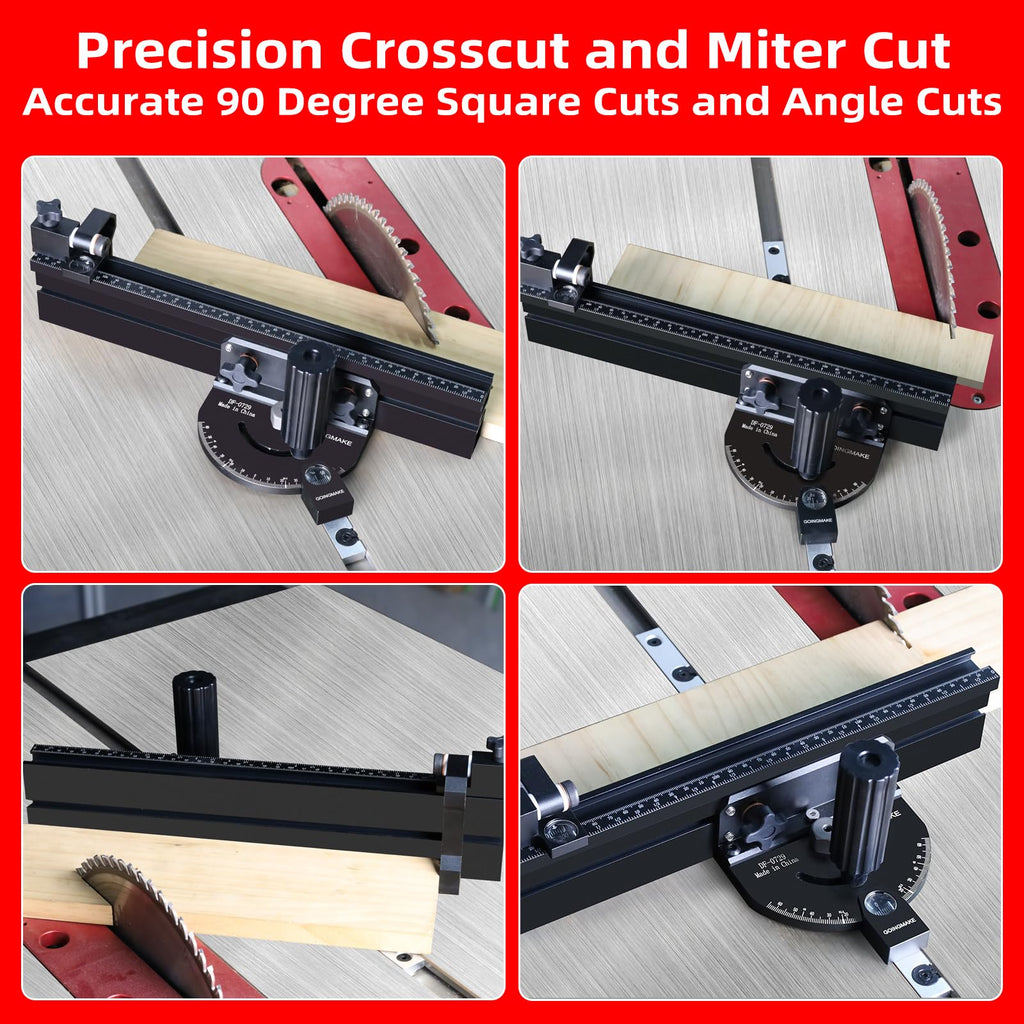 Compact Table Saw Miter Gauge with 14 Inch Fence C902899