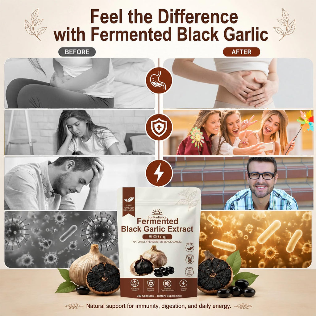 Black Garlic Extract Vegan Non-GMO 300 Softgels M436983