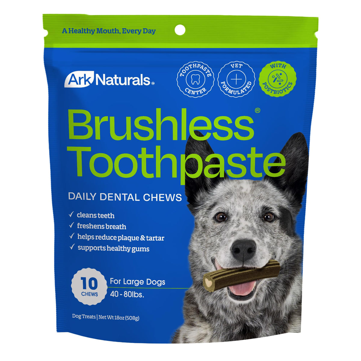 Brushless Toothpaste Dog Dental Treats Large Breeds 10 ct M62015