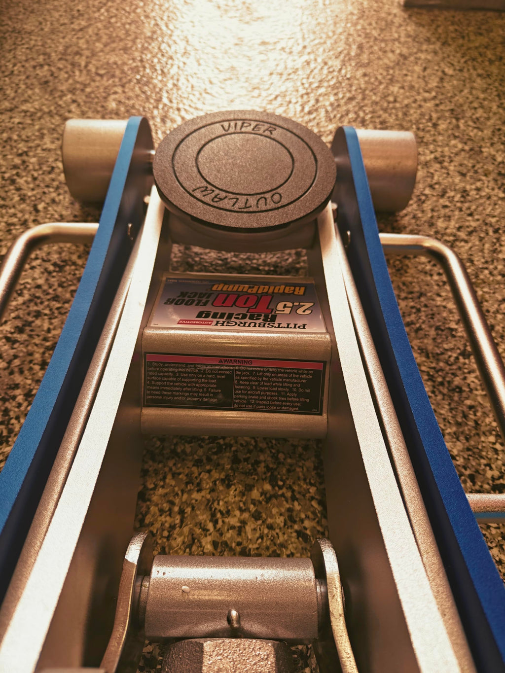 Low-Profile Aluminum Racing Floor Jack Saddle Pad O884155