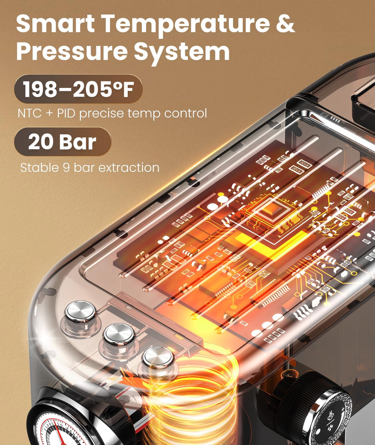 20 Bar Espresso Machine with Milk Frother T40926