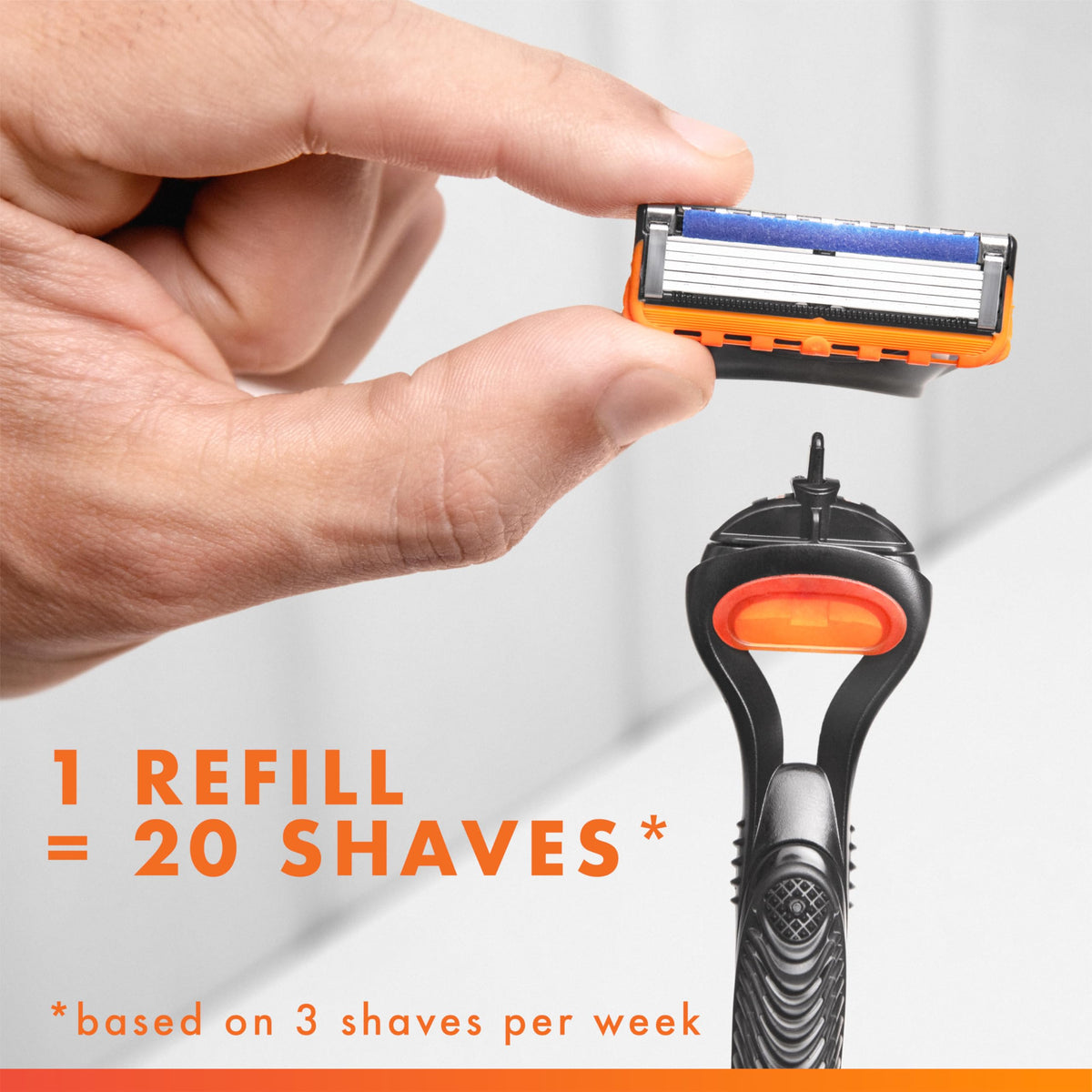 5-Blade Razor with 3 Blade Refills O334